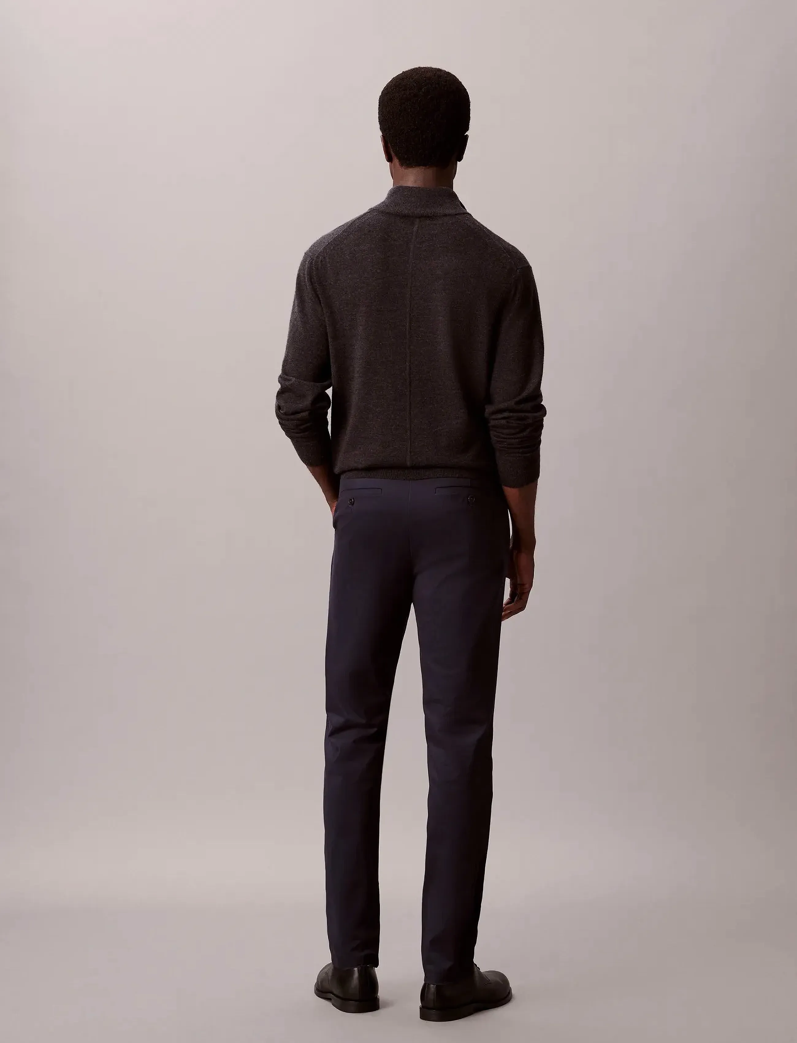 Calvin Klein - SLIM SATEEN CHINO TROUSER - pantalons chino - dark sapphire - 4