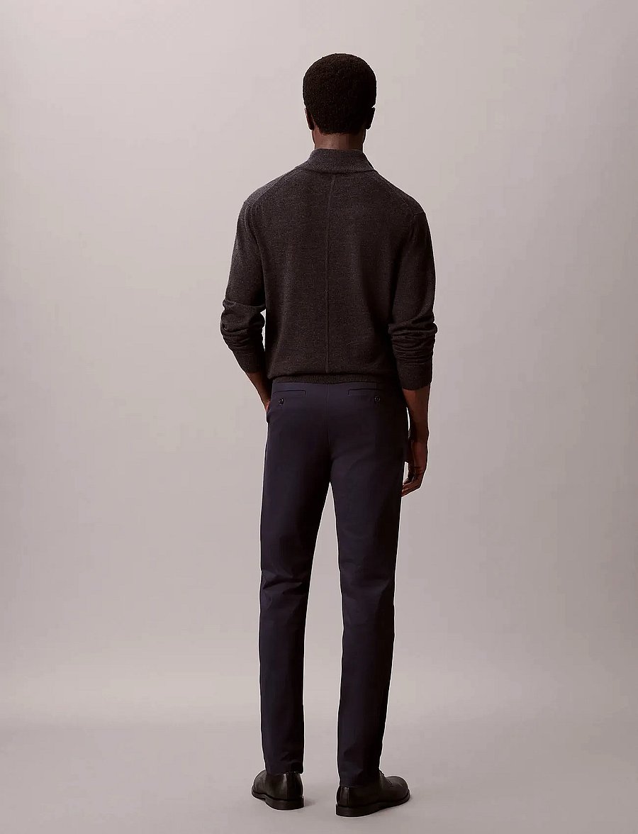 Calvin Klein - SLIM SATEEN CHINO TROUSER - chinos - dark sapphire - 4