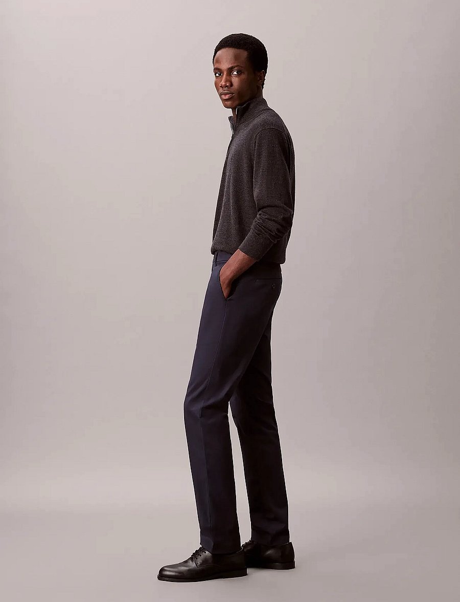 Calvin Klein - SLIM SATEEN CHINO TROUSER - chinos - dark sapphire - 5