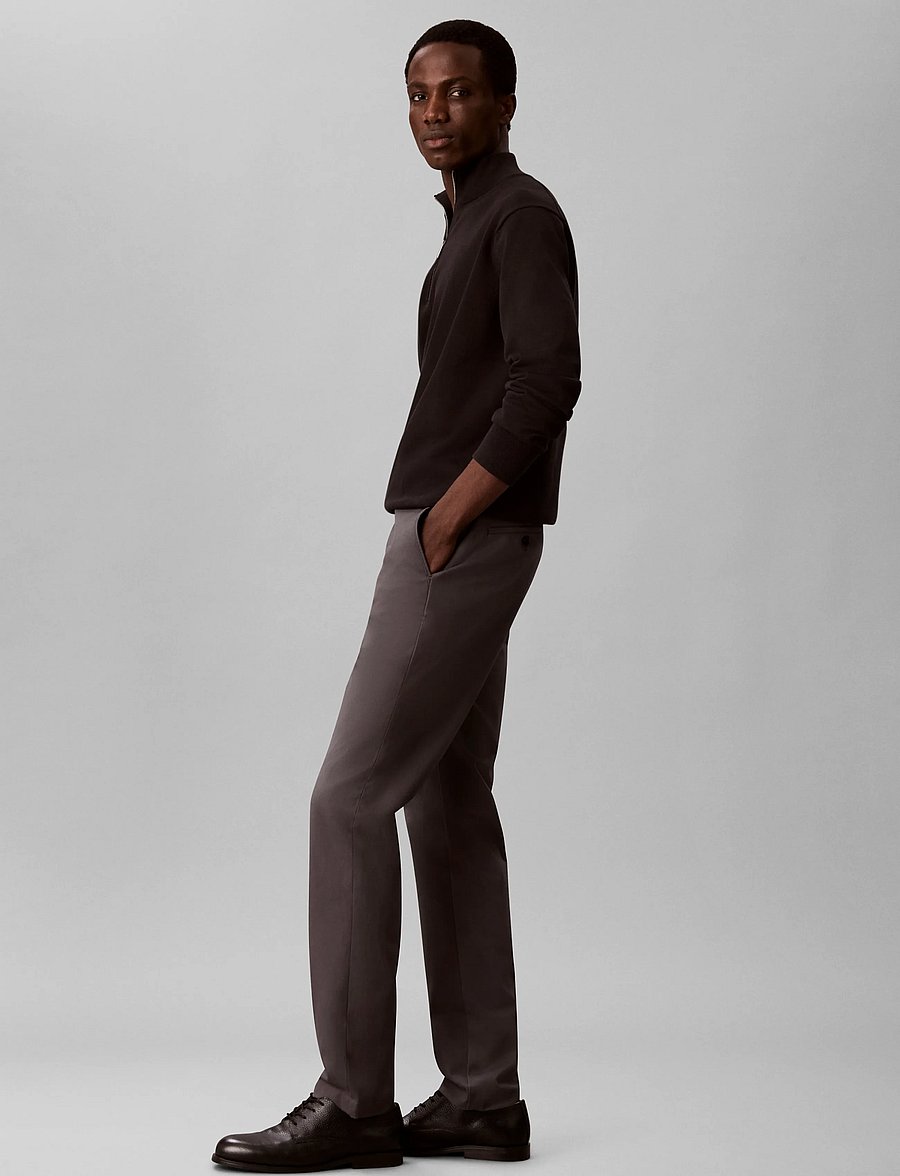 Calvin Klein - SLIM SATEEN CHINO TROUSER - chinos - volcanic ash - 5