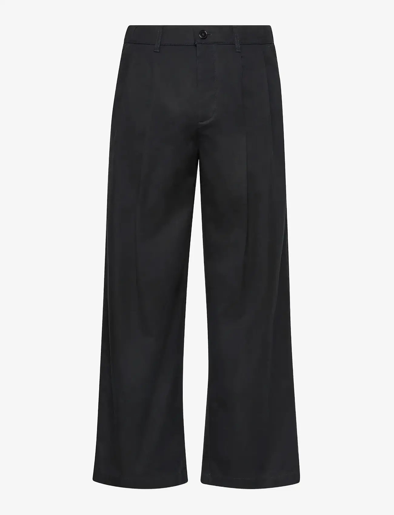 Calvin Klein - COTTON PLEATED HALF ELASTIC PANT - casual bukser - black - 1