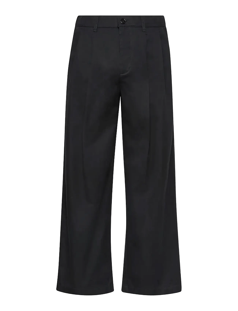 Calvin Klein - COTTON PLEATED HALF ELASTIC PANT - casual bukser - black - 1