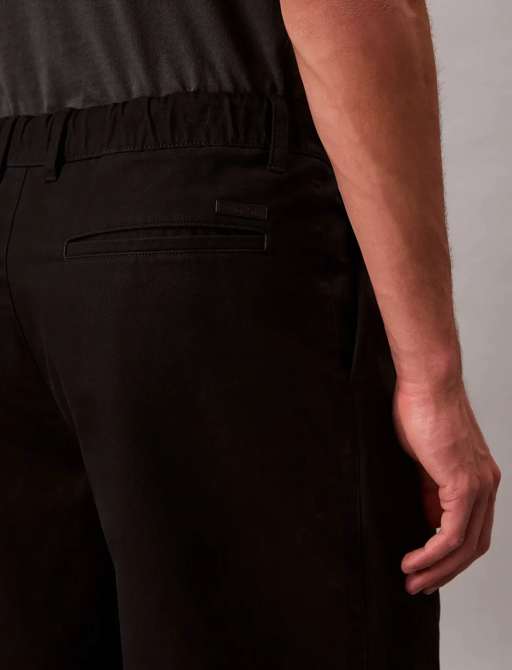 Calvin Klein - COTTON PLEATED HALF ELASTIC PANT - casual - black - 5