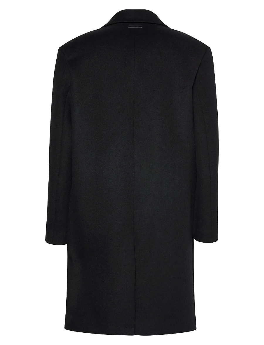 Calvin Klein - LS WOOL BLEND OVERCOAT - ullrockar - black - 1