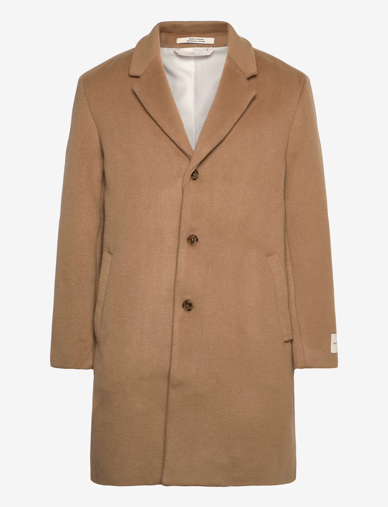 Calvin Klein - LS WOOL BLEND OVERCOAT - mäntel - tigers eye - 0