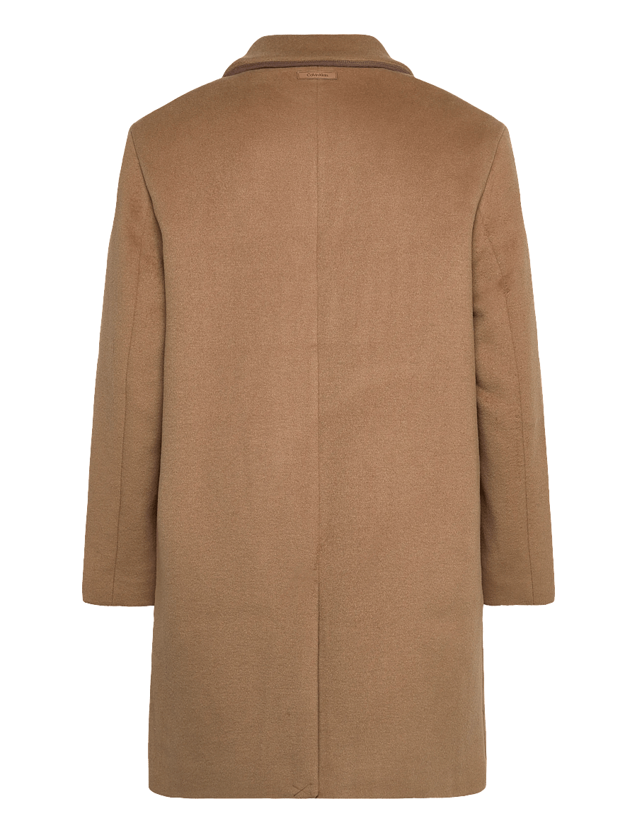 Calvin Klein - LS WOOL BLEND OVERCOAT - villased mantlid - tigers eye - 1