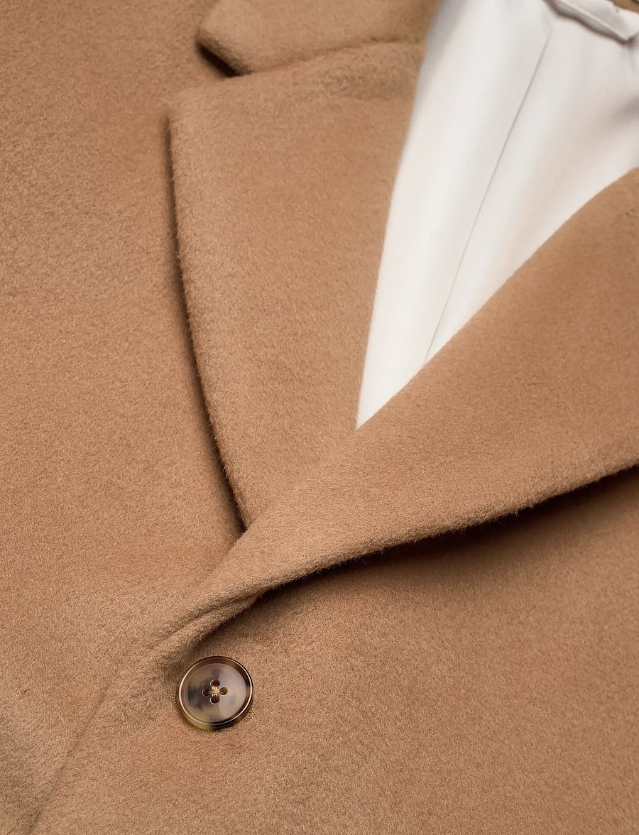 Calvin Klein - LS WOOL BLEND OVERCOAT - villased mantlid - tigers eye - 2