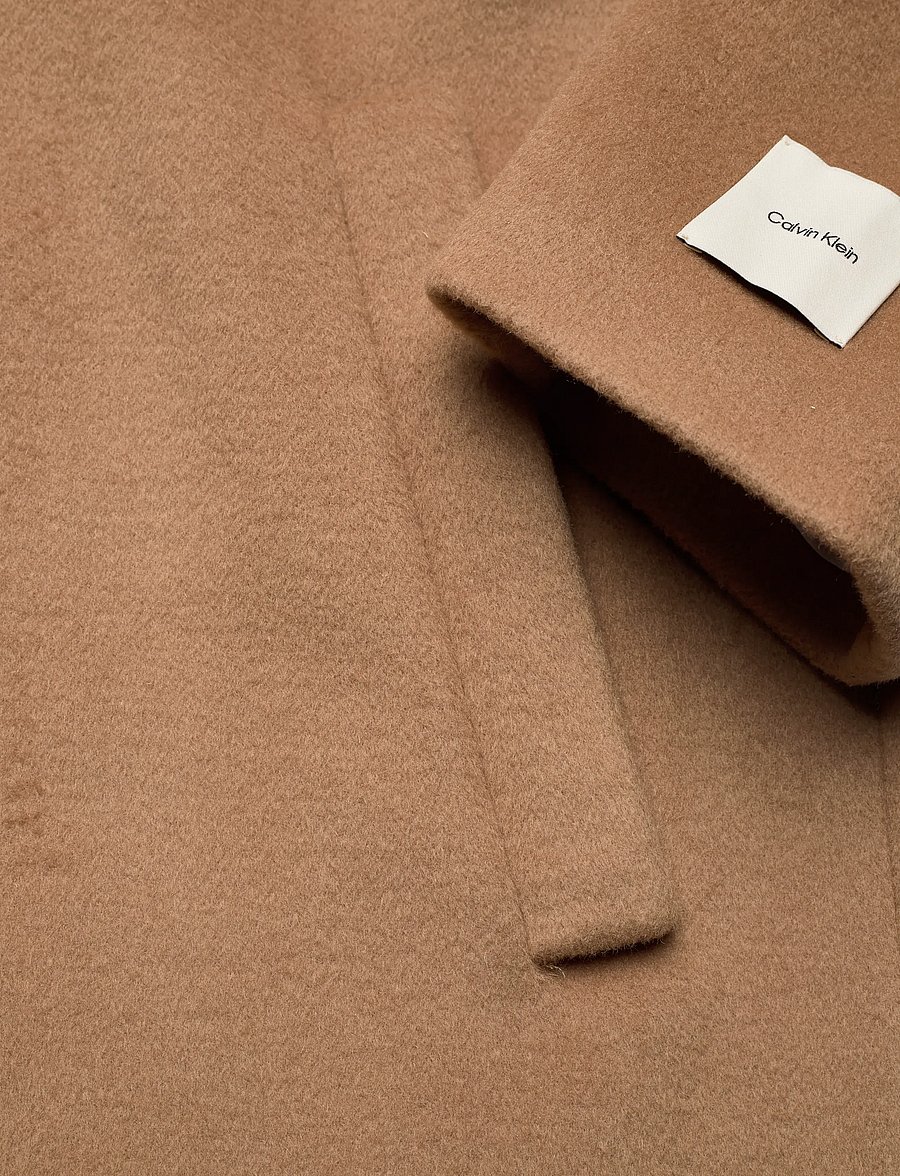 Calvin Klein - LS WOOL BLEND OVERCOAT - villased mantlid - tigers eye - 3