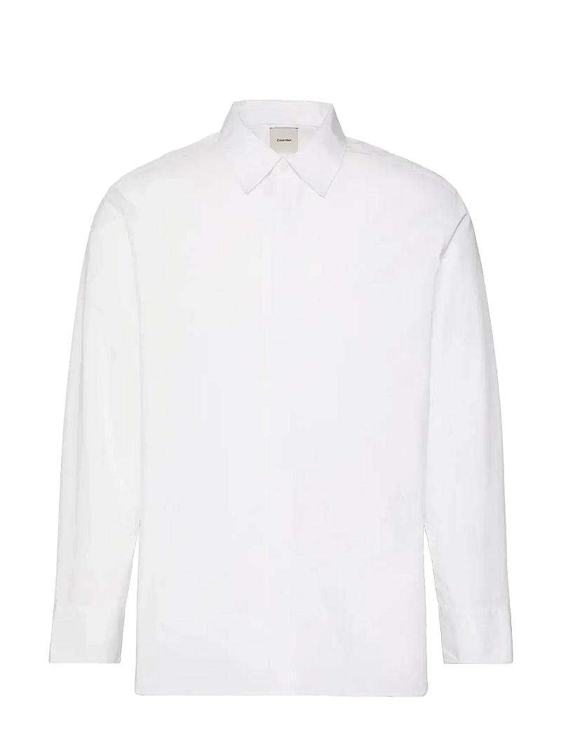 Calvin Klein - LS SOLID CRISP RELAXED SHIRT - casual shirts - brilliant white - 1