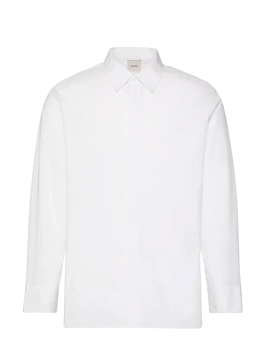 Calvin Klein - LS SOLID CRISP RELAXED SHIRT - verslaðu eftir tilefni - brilliant white - 1