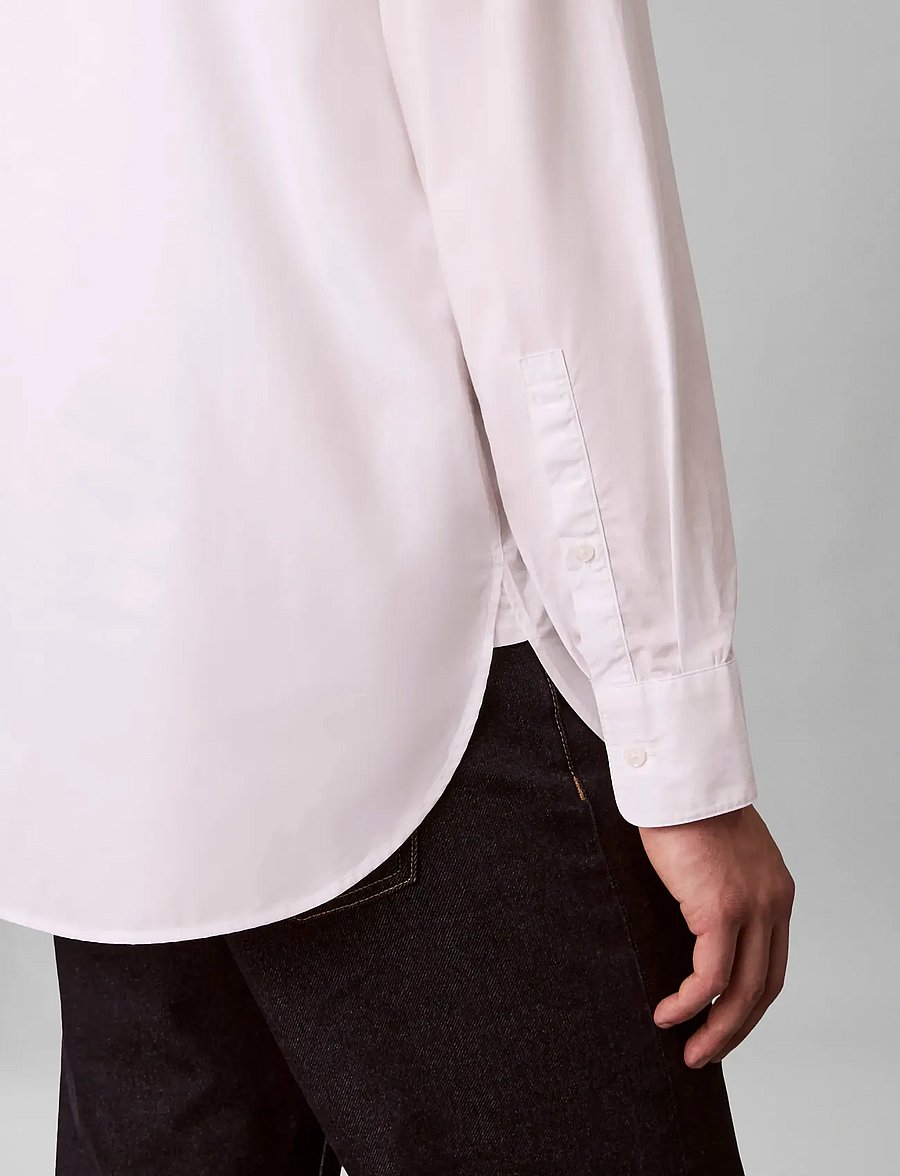 Calvin Klein - LS SOLID CRISP RELAXED SHIRT - verslaðu eftir tilefni - brilliant white - 3