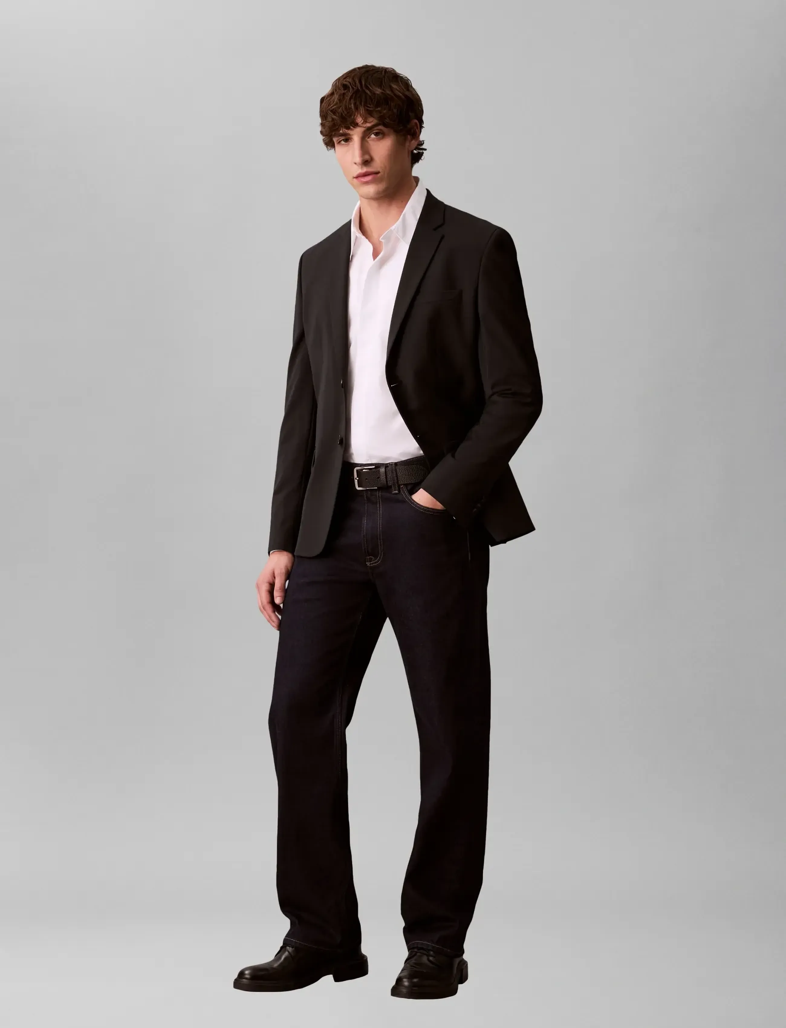 Calvin Klein - LS SOLID CRISP  RELAXED SHIRT - fødselsdagsgaver - brilliant white - 5