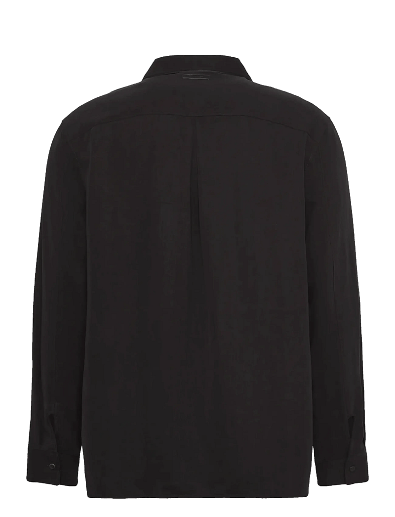 Calvin Klein - LS GLOSSY CAMP COLLAR EASY SHIRT - casual skjorter - black - 2