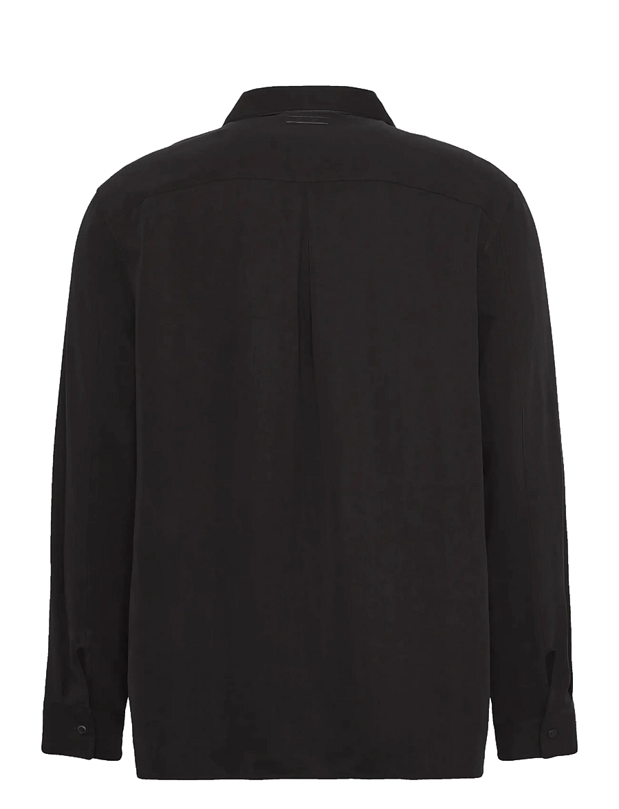 Calvin Klein - LS GLOSSY CAMP COLLAR EASY SHIRT - casual hemden - black - 2