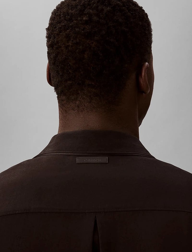 Calvin Klein - LS GLOSSY CAMP COLLAR EASY SHIRT - casual skjorter - black - 5