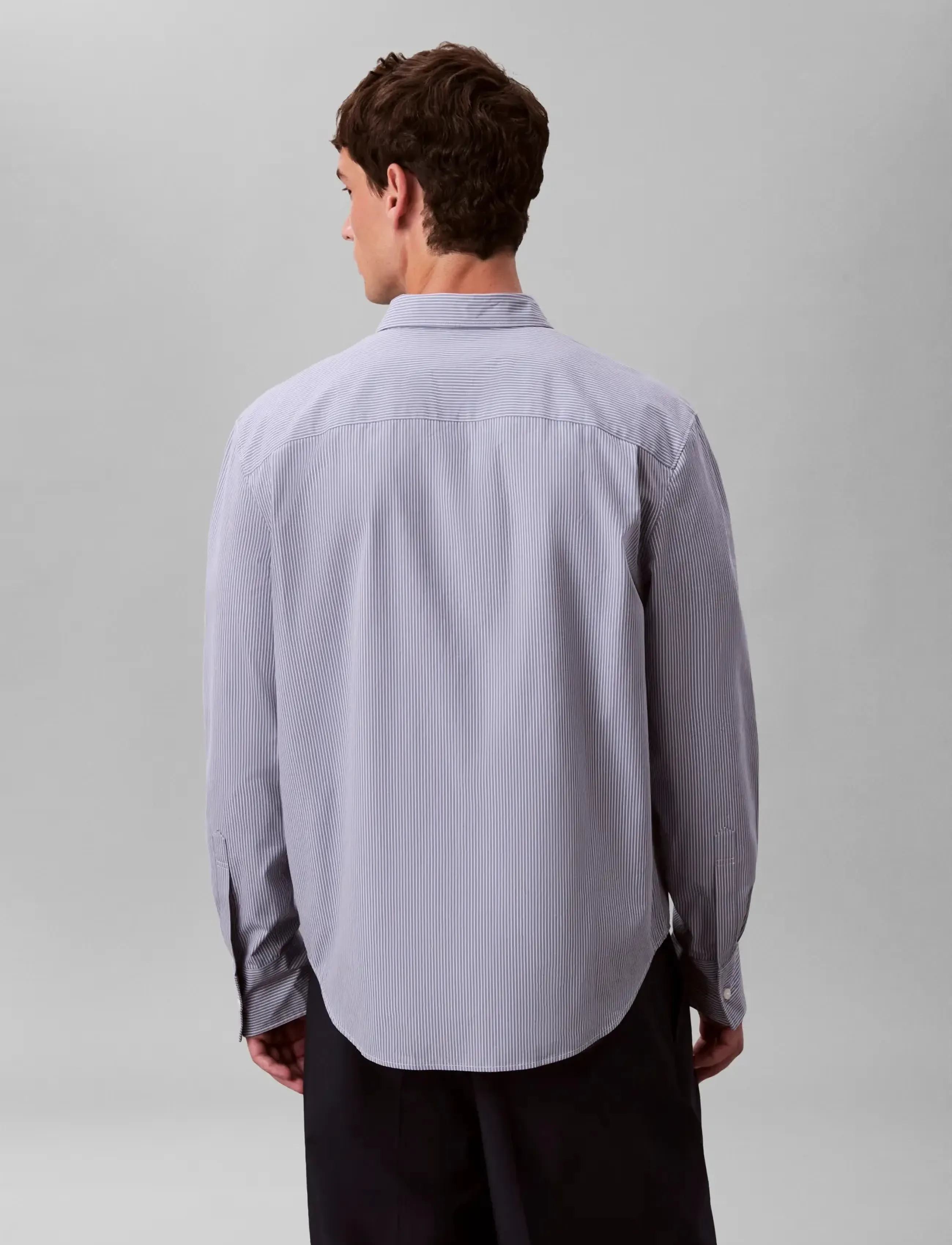 Calvin Klein Ls Yd Thin Stripe Poplin Easy Sh casual skjortor herr – bild 5