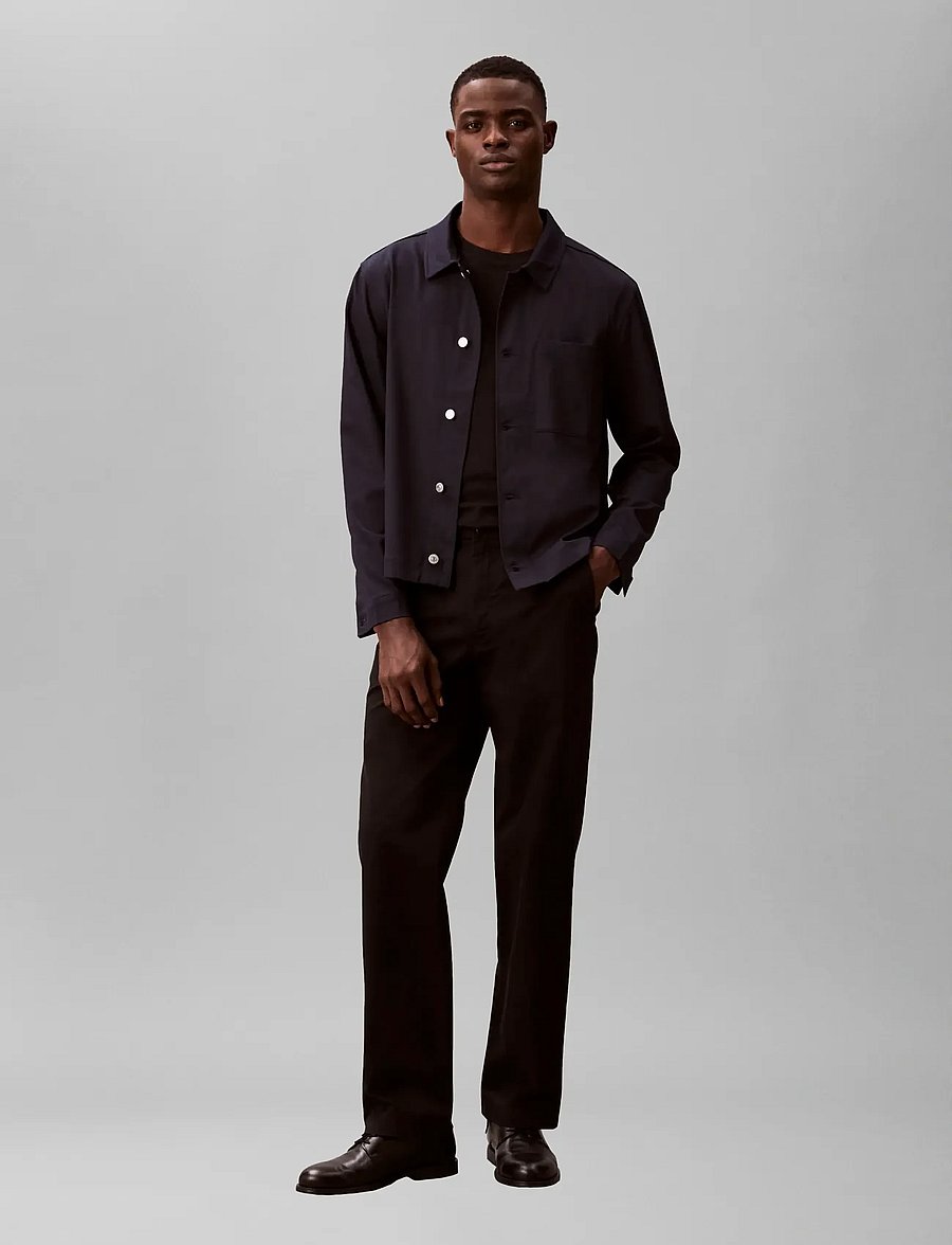 Calvin Klein - LS VISCOSE BLEND WORKWEAR CHORE - casual skjortor - dark sapphire - 0