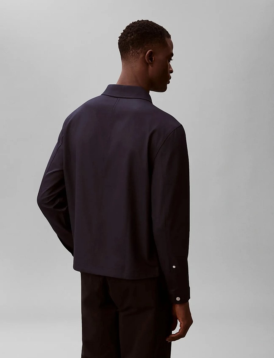 Calvin Klein - LS VISCOSE BLEND WORKWEAR CHORE - casual skjortor - dark sapphire - 5