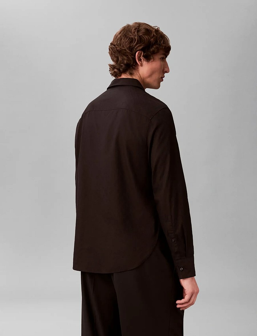 Calvin Klein - LS AOP JACQUARD EASY SHIRT - casual shirts - black - 2