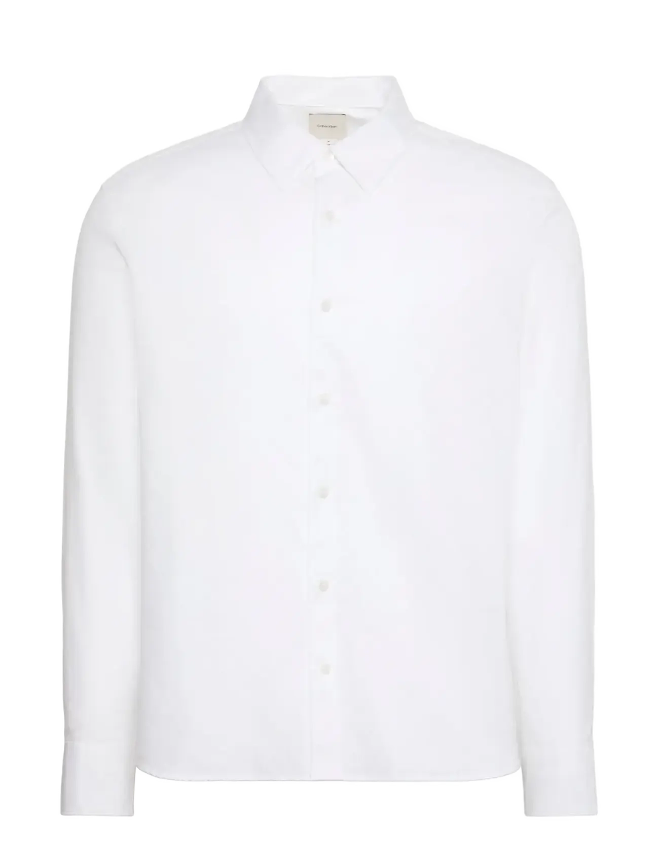 Calvin Klein - LS AOP JACQUARD EASY SHIRT - vabaajasärgid - brilliant white - 1