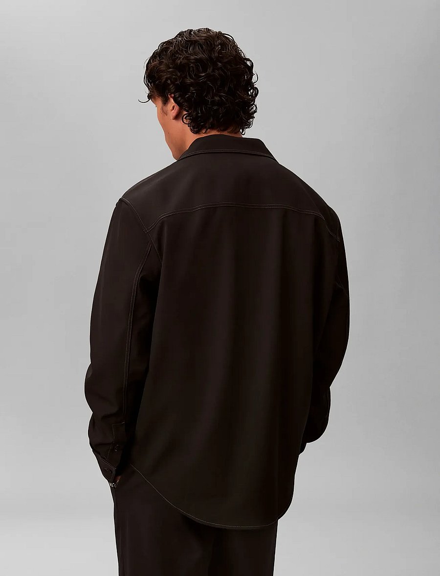 Calvin Klein - LS GABARDINE RLXED OVERSHIRT - shoppa efter tillfälle - black - 3