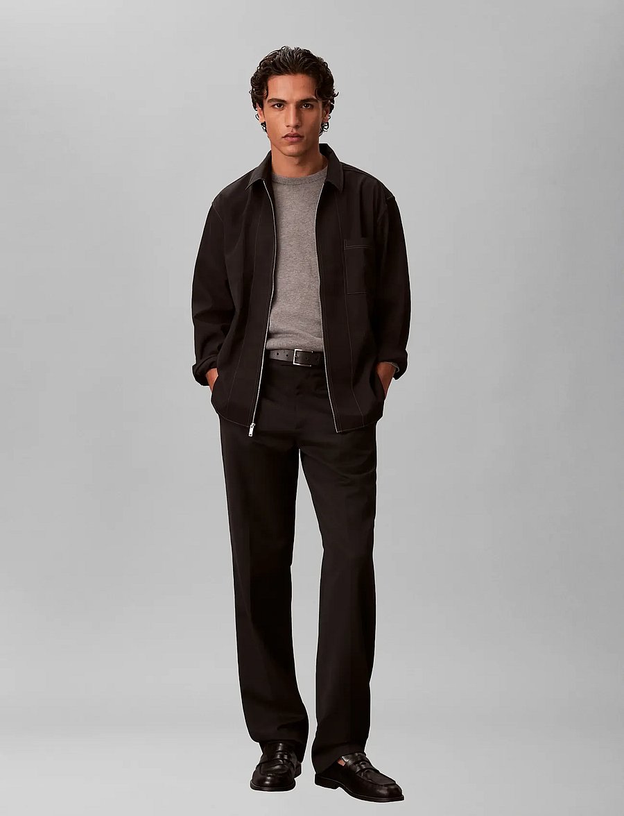 Calvin Klein - LS GABARDINE RLXED OVERSHIRT - shoppa efter tillfälle - black - 4