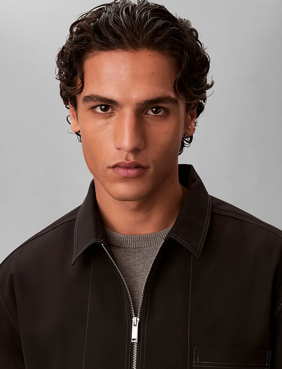 Calvin Klein - LS GABARDINE RLXED OVERSHIRT - shoppa efter tillfälle - black - 5
