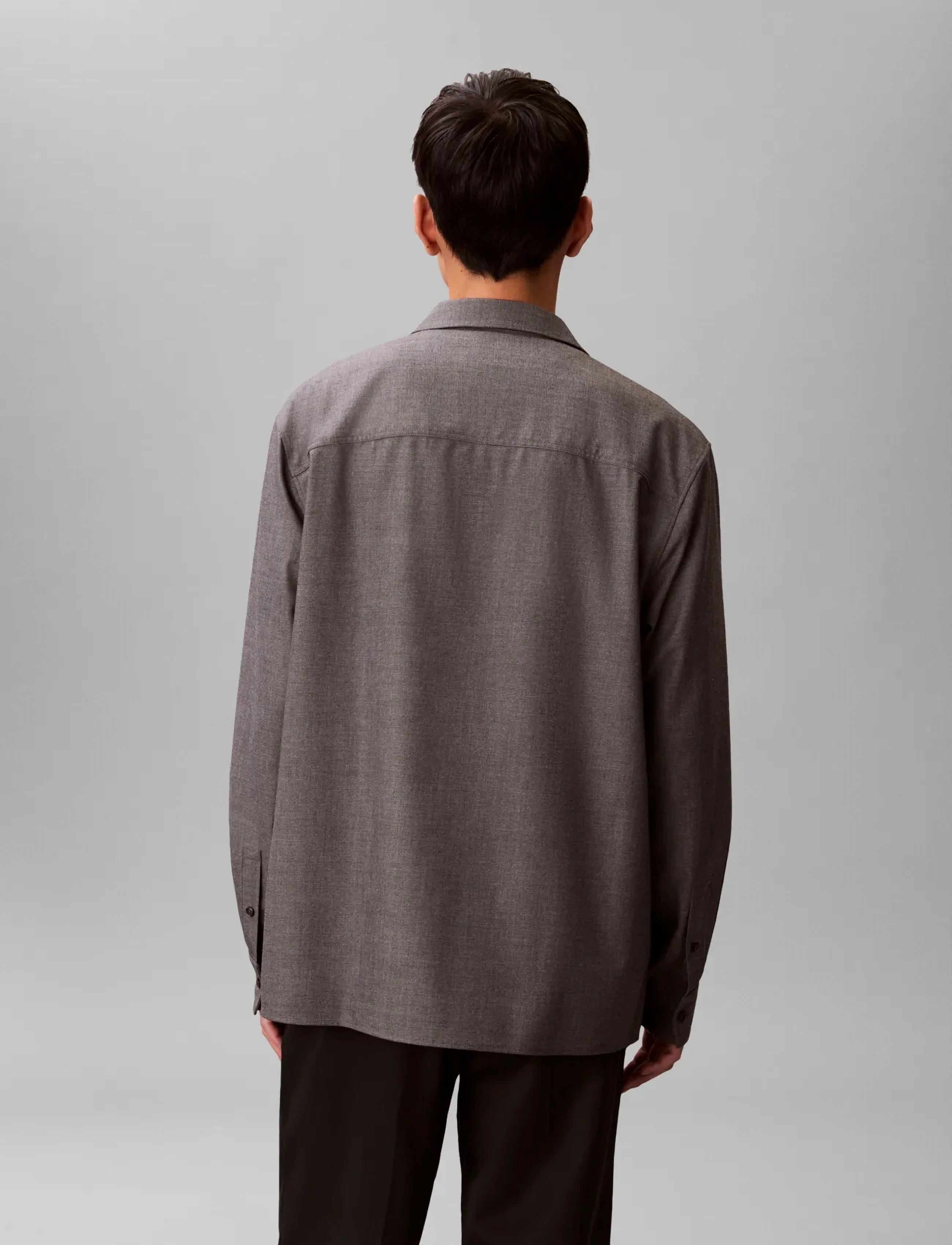 Calvin Klein - LS MELANGE PV EASY SHIRT - shop by occasion - charcoal heather - 3