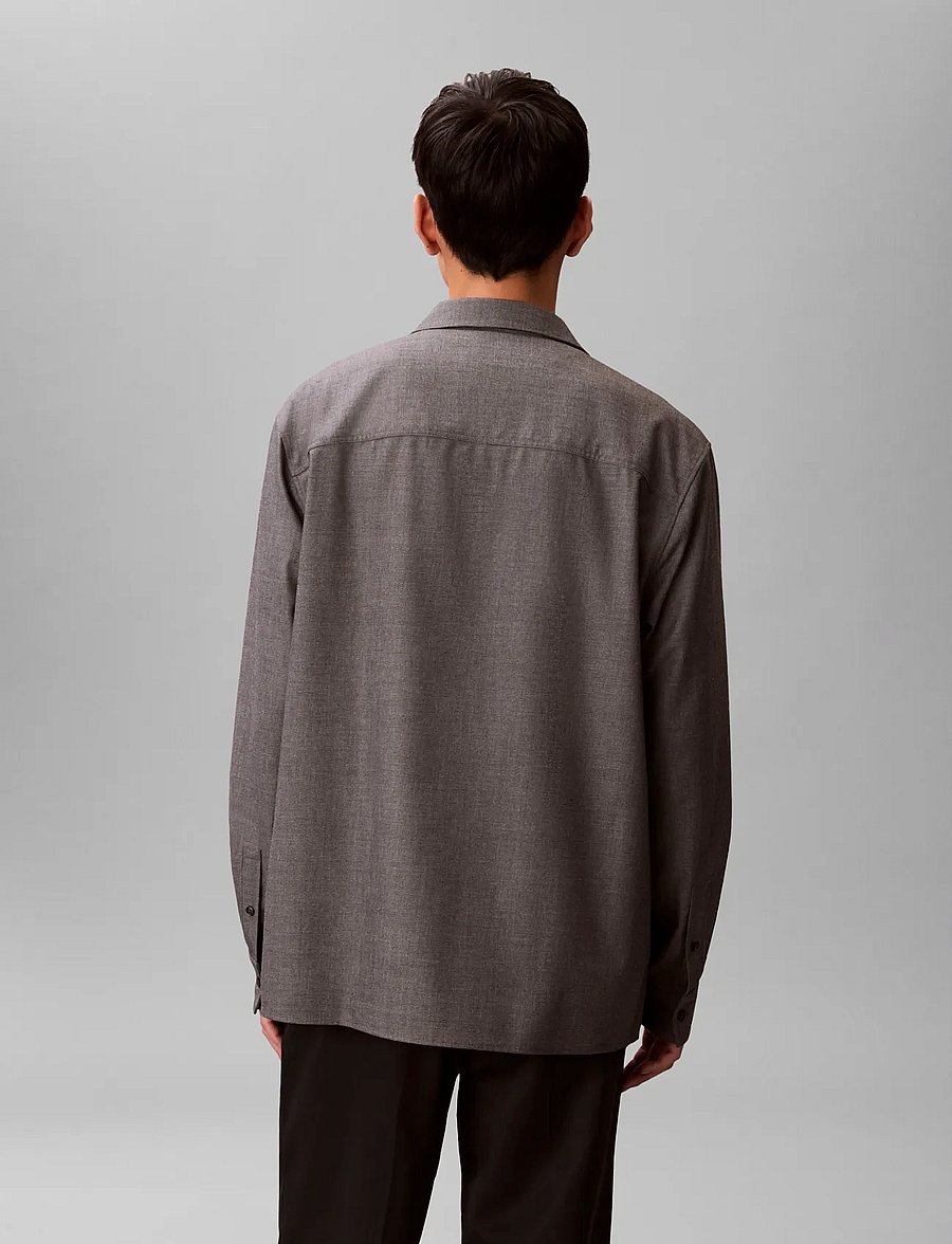 Calvin Klein - LS MELANGE PV EASY SHIRT - shop by occasion - charcoal heather - 3