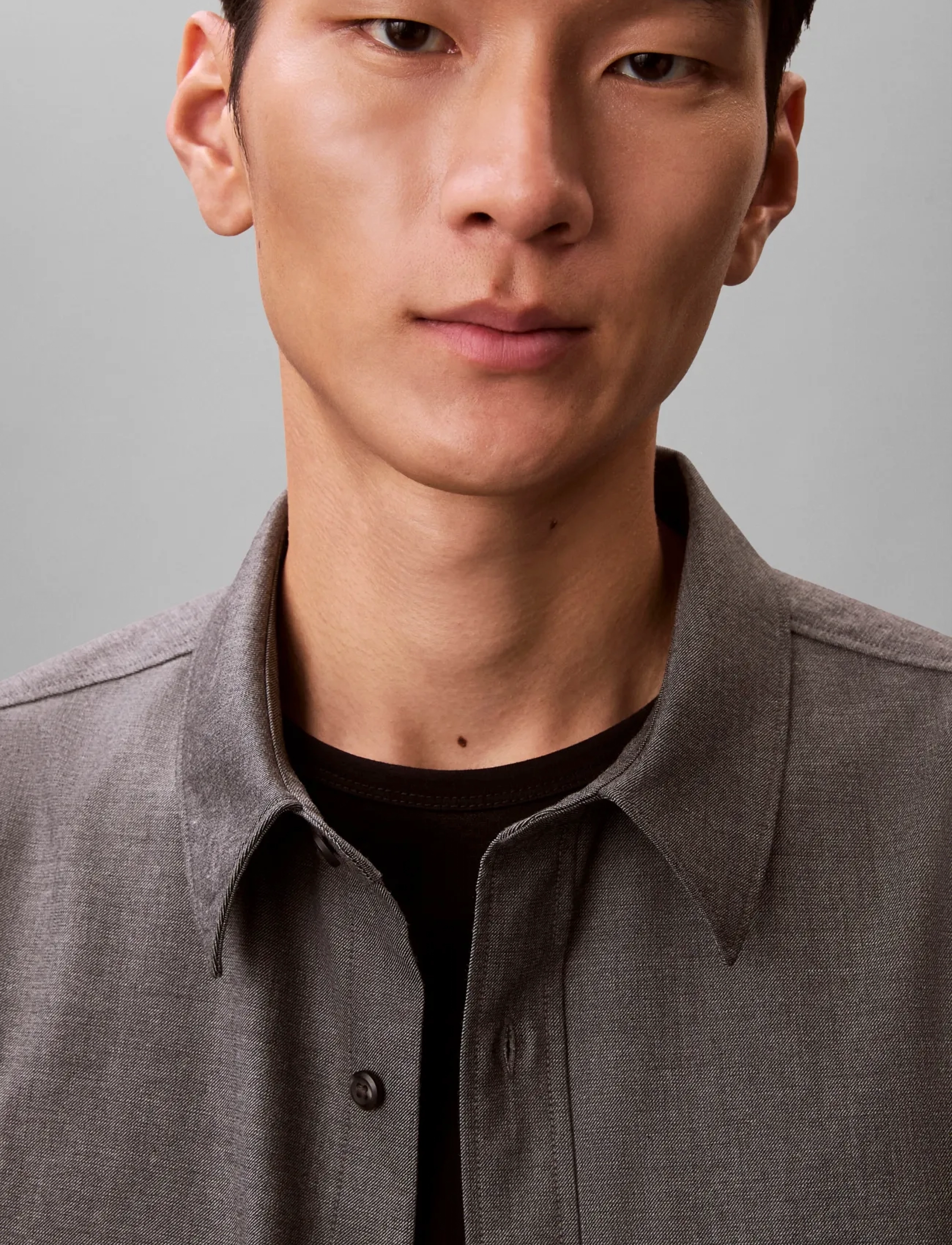 Calvin Klein - LS MELANGE PV EASY SHIRT - shop by occasion - charcoal heather - 5