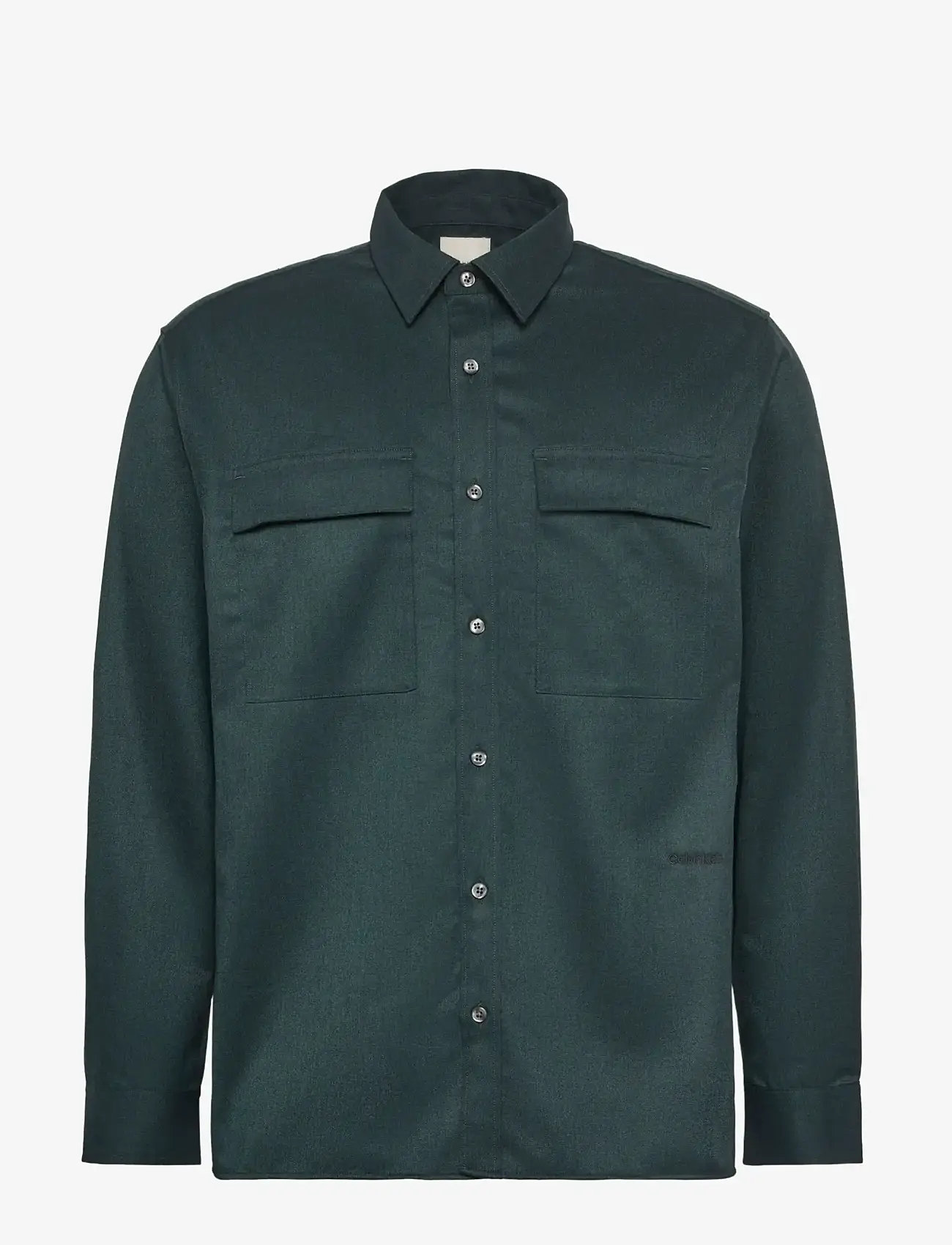 Calvin Klein - LS MELANGE PV EASY SHIRT - nach anlass kaufen - fatigue - 1