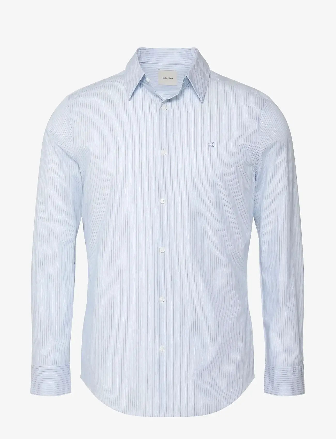 Calvin Klein - LS THIN MULTI STRIPE STRETCH SLI - mænd - frozen fjord - 1