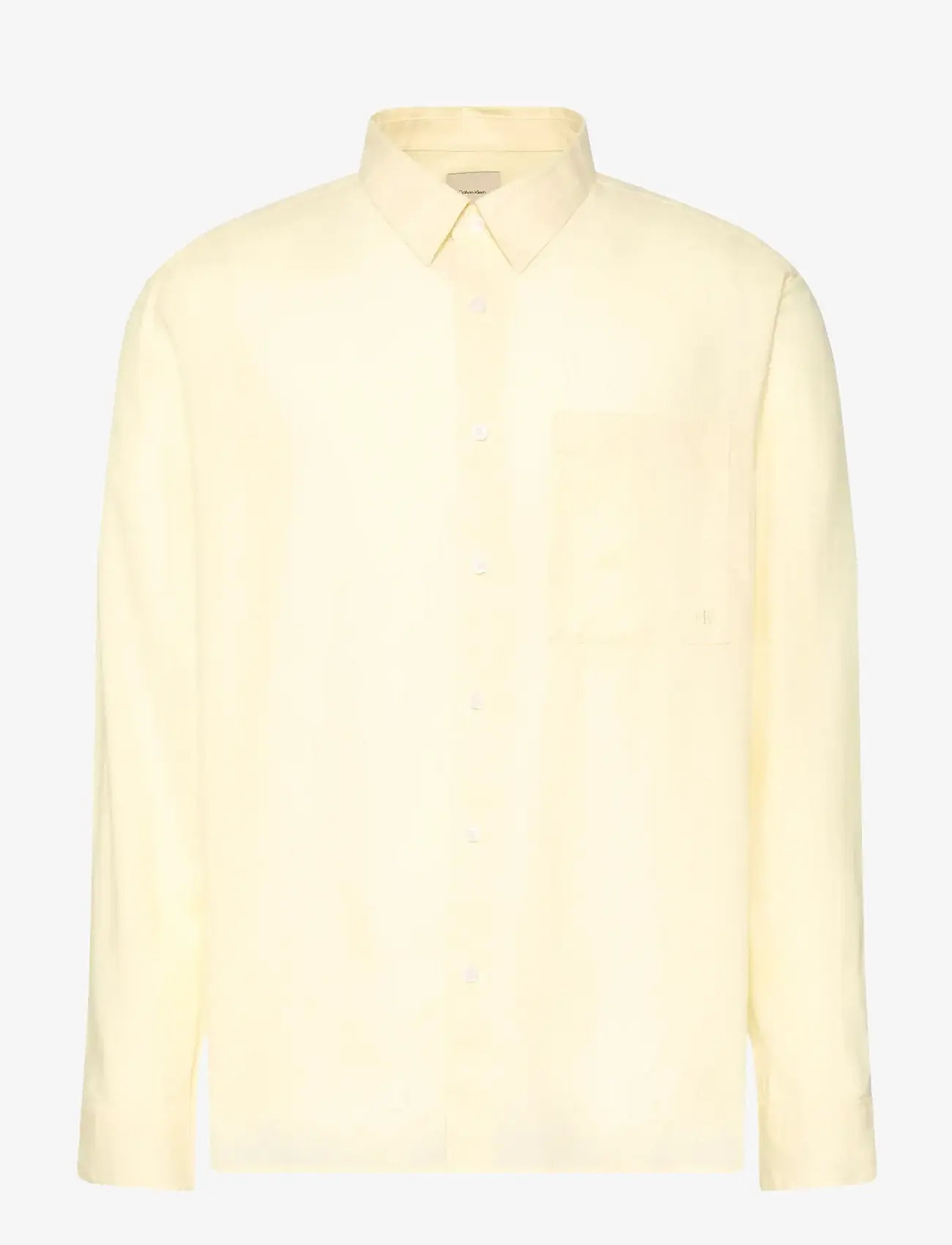 Calvin Klein - LS SOLID LINEN CLASSIC SHIRT - linneskjortor - anise flower - 1