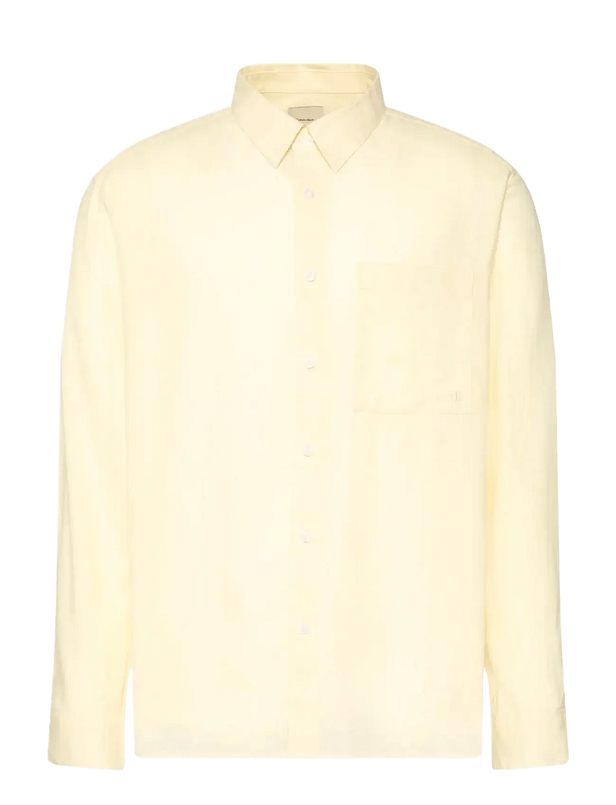 Calvin Klein - LS SOLID LINEN CLASSIC SHIRT - leinenhemden - anise flower - 1