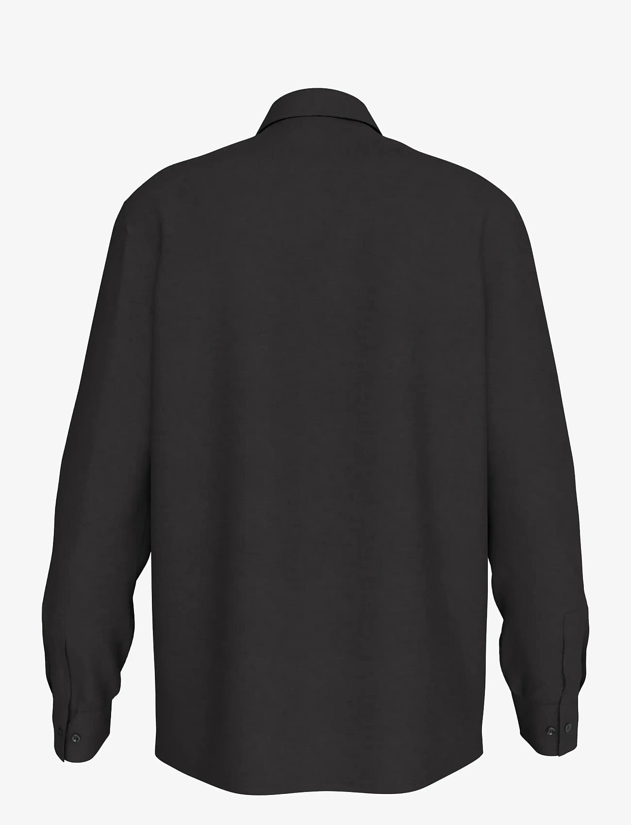Calvin Klein - LS SOLID LINEN CLASSIC SHIRT - linased särgid - black - 1