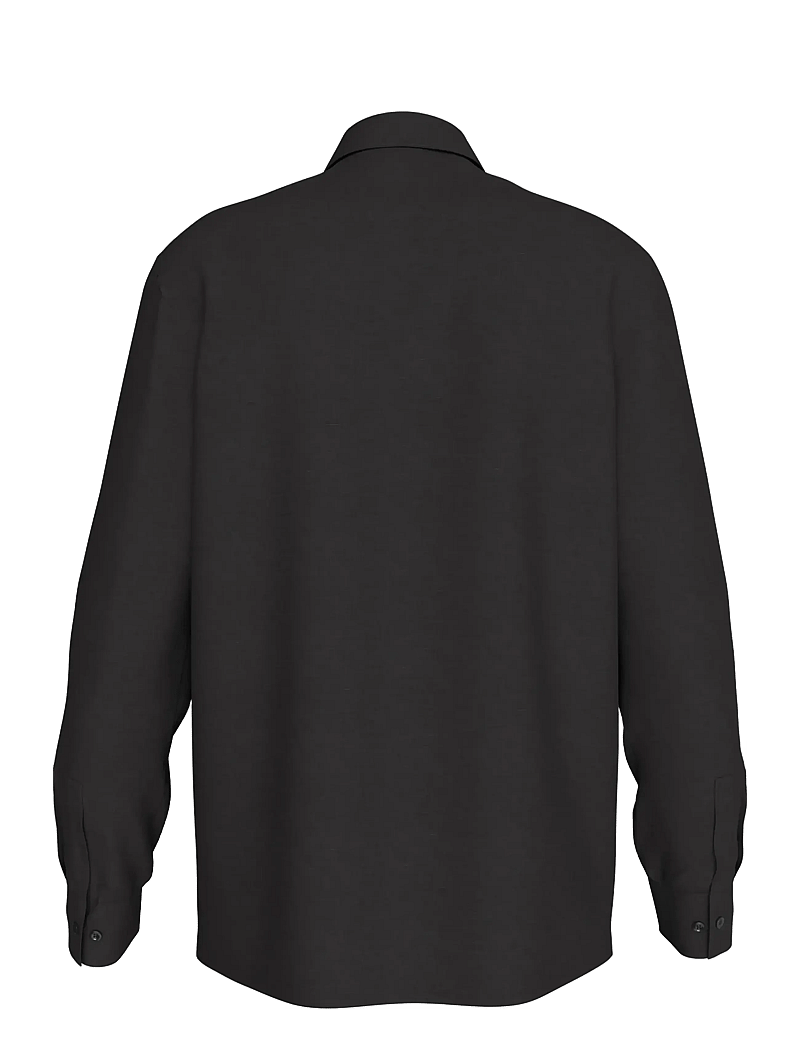 Calvin Klein - LS SOLID LINEN CLASSIC SHIRT - linased särgid - black - 1