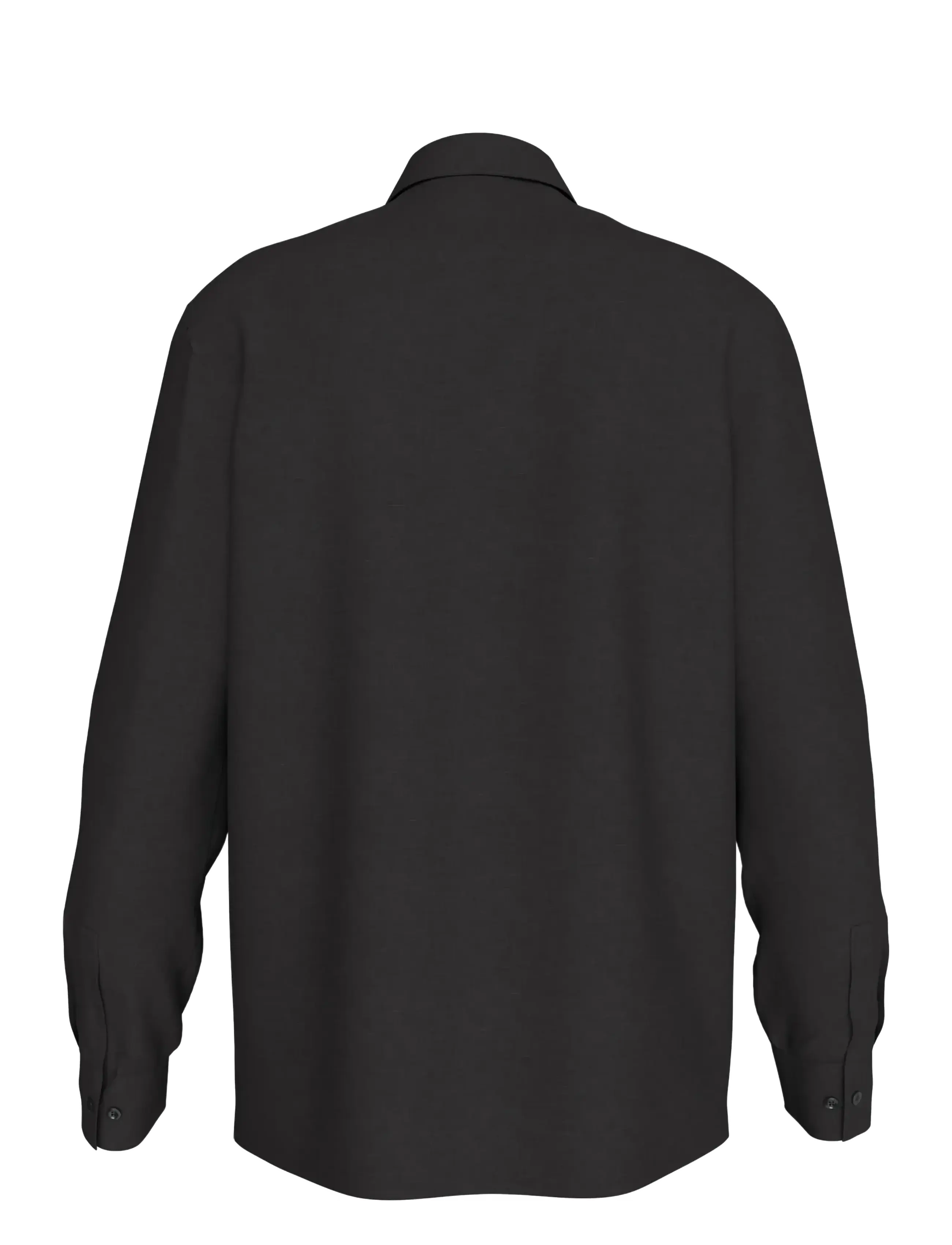 Calvin Klein - LS SOLID LINEN CLASSIC SHIRT - linased särgid - black - 1