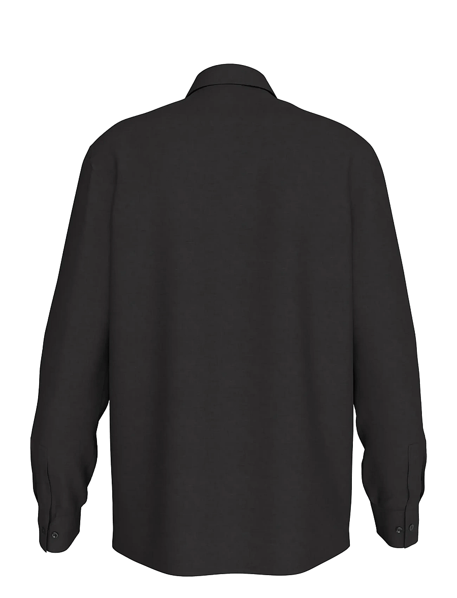 Calvin Klein - LS SOLID LINEN CLASSIC SHIRT - leinenhemden - black - 1