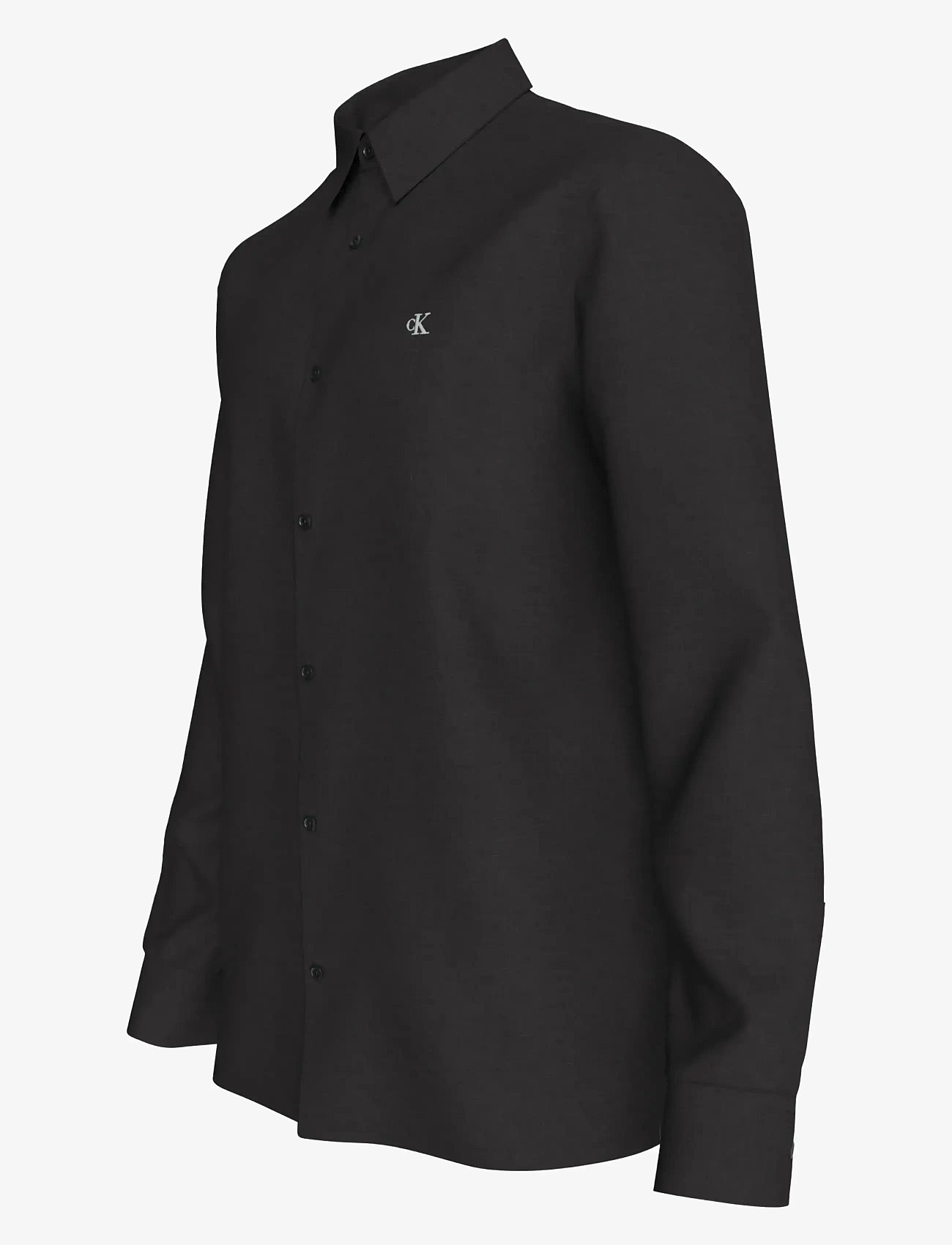 Calvin Klein - LS SOLID LINEN CLASSIC SHIRT - linased särgid - black - 2