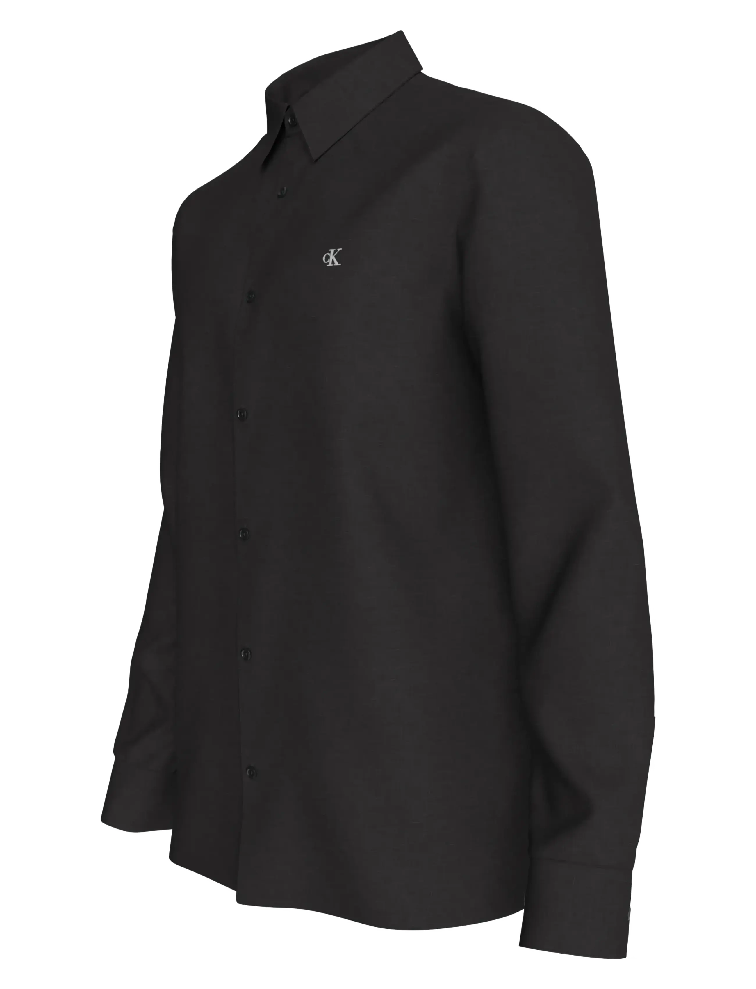 Calvin Klein - LS SOLID LINEN CLASSIC SHIRT - linased särgid - black - 2