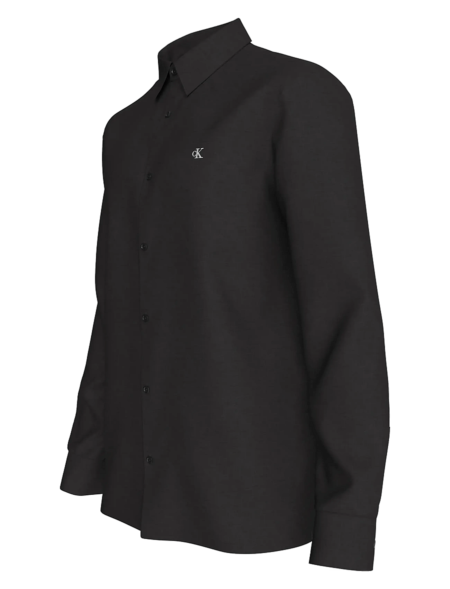 Calvin Klein - LS SOLID LINEN CLASSIC SHIRT - leinenhemden - black - 2