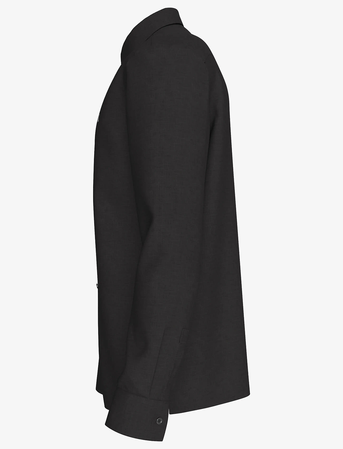 Calvin Klein - LS SOLID LINEN CLASSIC SHIRT - linased särgid - black - 3