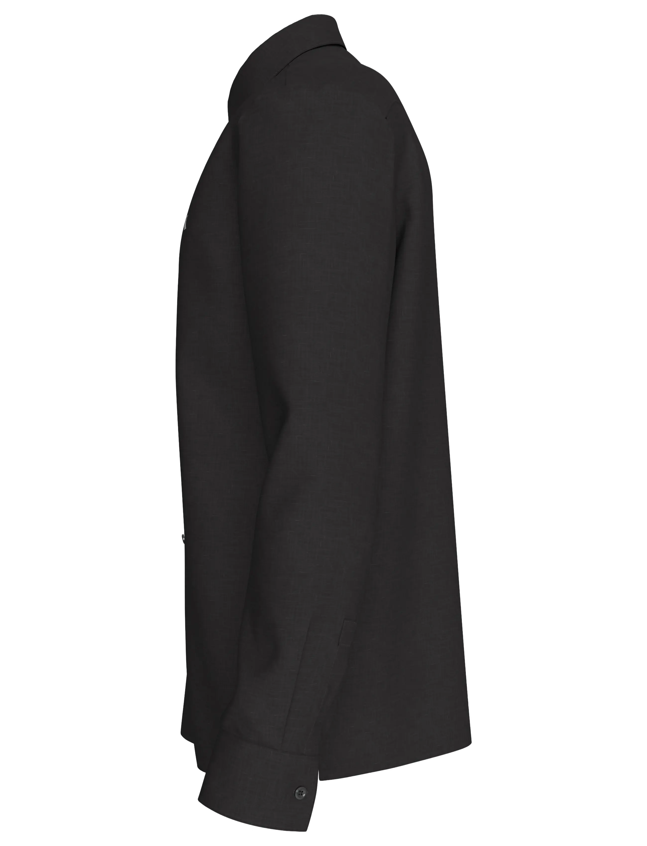Calvin Klein - LS SOLID LINEN CLASSIC SHIRT - linased särgid - black - 3