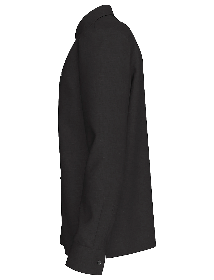 Calvin Klein - LS SOLID LINEN CLASSIC SHIRT - leinenhemden - black - 3