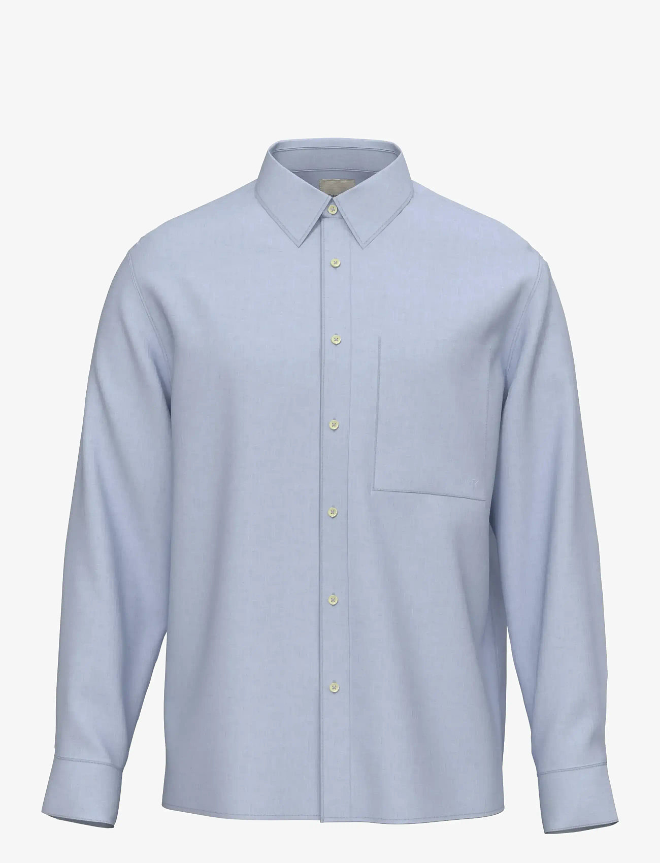 Calvin Klein - LS SOLID LINEN CLASSIC SHIRT - linneskjortor - heavenly iris - 0