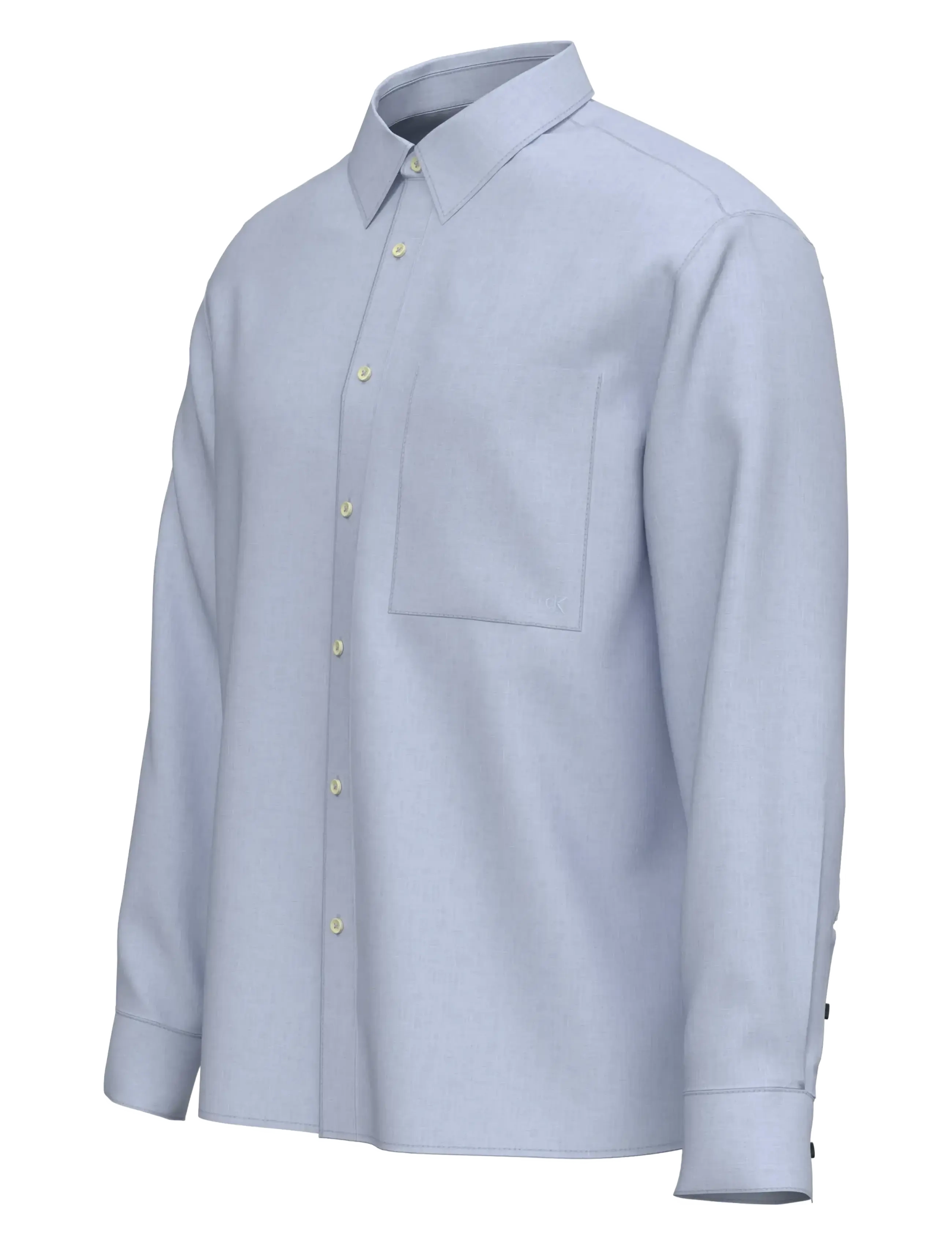 Calvin Klein - LS SOLID LINEN CLASSIC SHIRT - linneskjortor - heavenly iris - 2