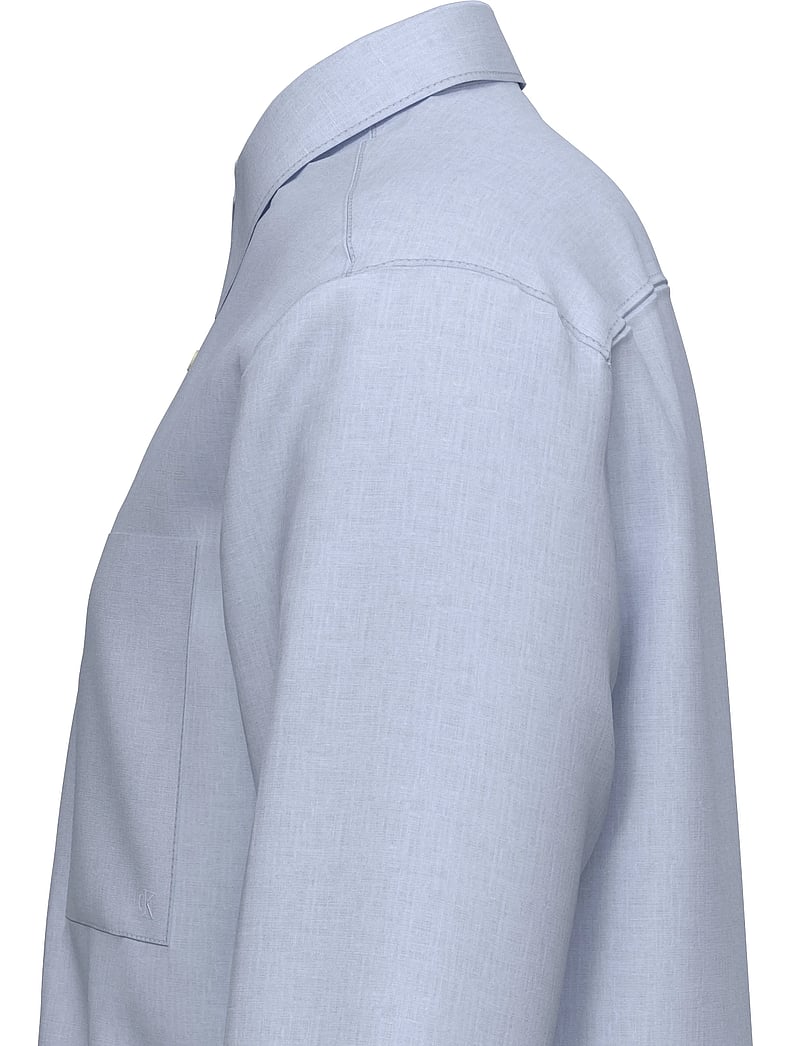 Calvin Klein - LS SOLID LINEN CLASSIC SHIRT - linneskjortor - heavenly iris - 3