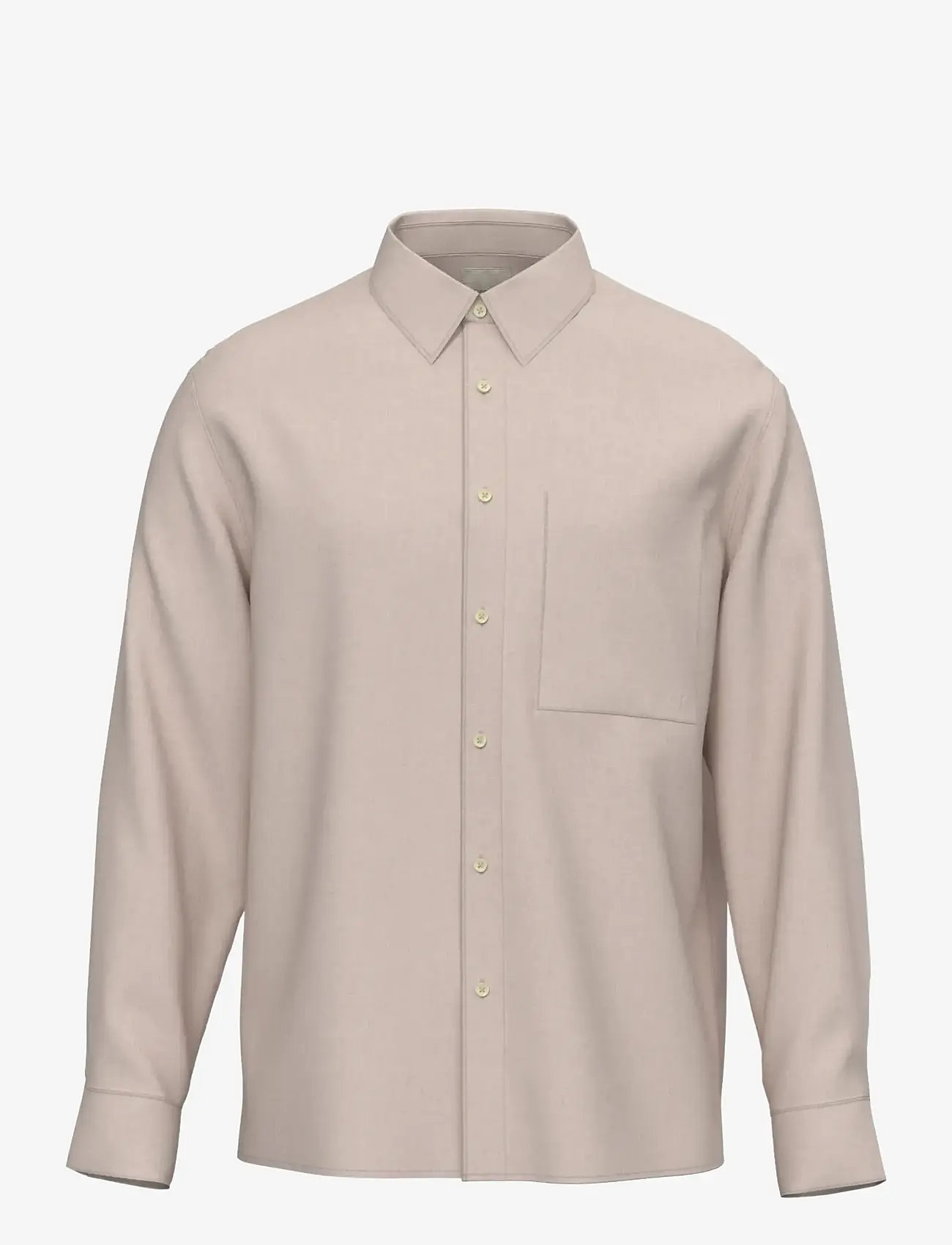 Calvin Klein - LS SOLID LINEN CLASSIC SHIRT - hørskjorter - prairie peach - 1