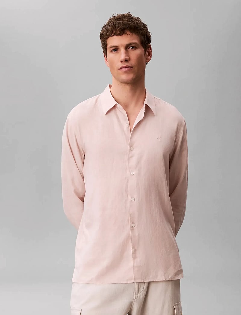 Calvin Klein - LS SOLID LINEN CLASSIC SHIRT - leinenhemden - prairie peach - 3