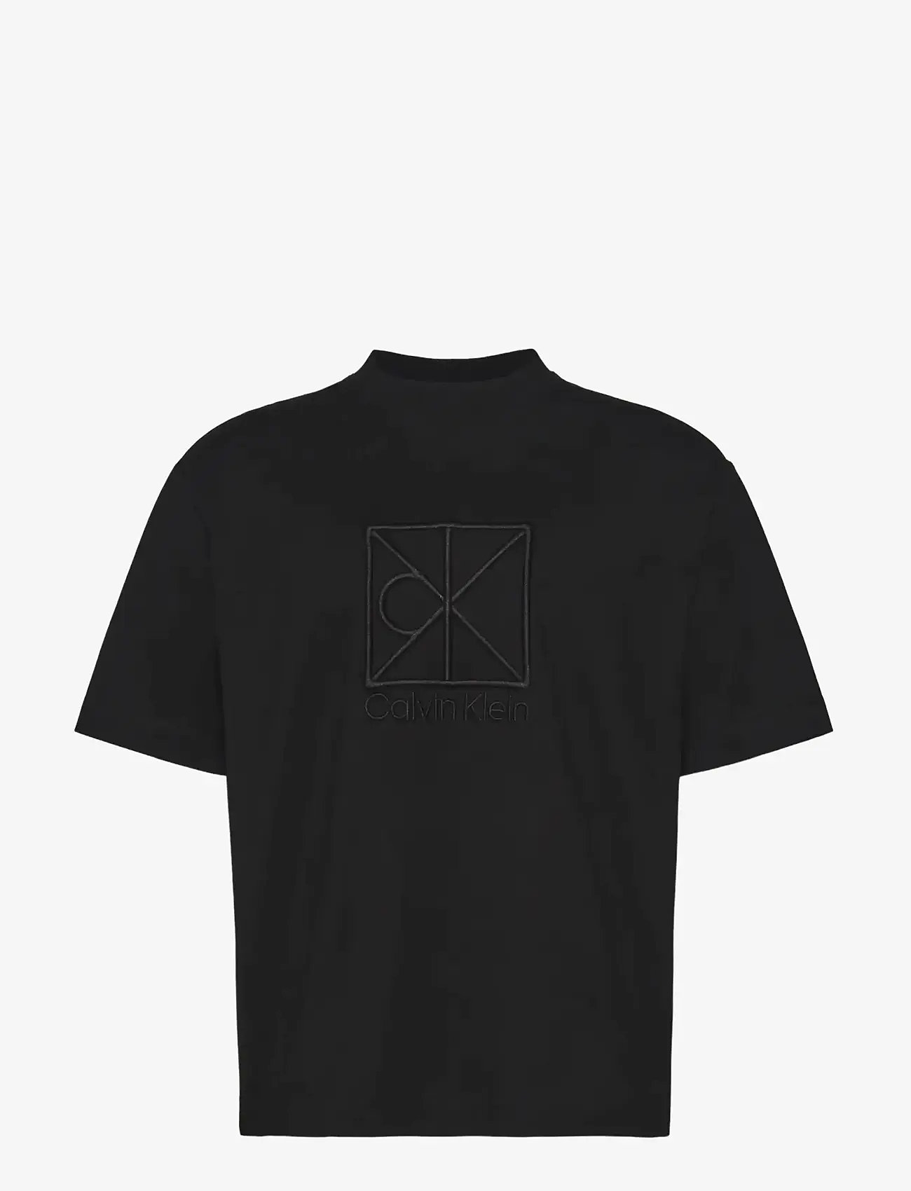 Calvin Klein - SS RLXD PREMIUM INTERLOCK EMBLEM - kortærmede t-shirts - black - 1